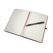 Load image into Gallery viewer, GB News Reporter's A5 Notebook with Metal Ball-Point Pen (in Blue or Red)