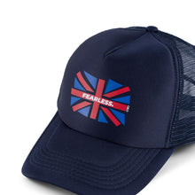 Load image into Gallery viewer, Fearless Union Jack Truckers Cap

